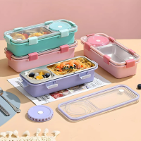 Lunch Box Kids Stainless Steel Lunch Box with 2 Compartment 2 Containers Lunch Box (600 ml, Thermoware)