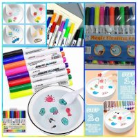 Magical Water Painting Pen,Painting Floating Marker Pens,The Drawing Water Kit Set Toys Gifts - Multicolour