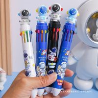Multicolor Pens 10 Colors Shuttle Retractable Ballpoint Pen Cute Planet Spaceman Astronaut Pens for Students Teachers Office Supplies