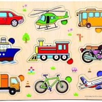 Public Transport Educational Wooden Puzzle for Kids