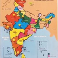 Wooden India map Puzzle for Kids