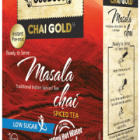 Geebees Chai Gold Instant Premix Masala Tea Sweetened – Box of 10 Sachet