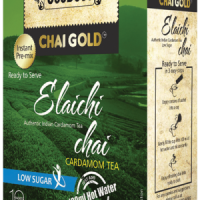 GeeBees Chai Gold Instant Premix Elaichi Tea Sweetened, Box of 10 Sachet